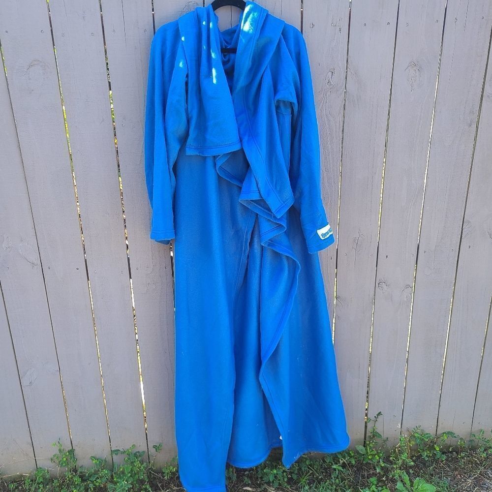 Original Fleece Snuggie 71x54 100% Polyester Blue Snuggie Great Condition